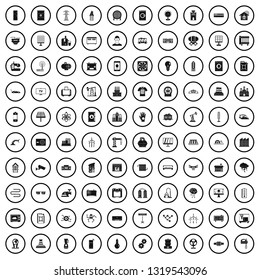 100 electrical engineering icons set in simple style for any design vector illustration