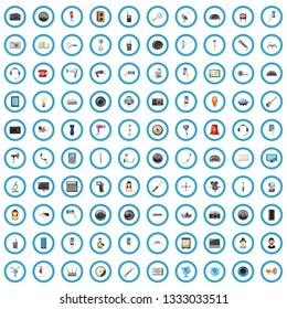 100 electrical engineering icons set in cartoon style for any design vector illustration