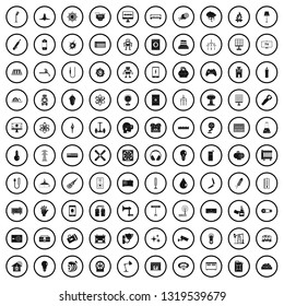100 energy icons set in simple style for any design vector illustration