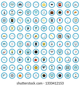 100 engineering business icons set in flat style for any design vector illustration