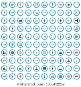 100 engineering icons set in cartoon style for any design vector illustration