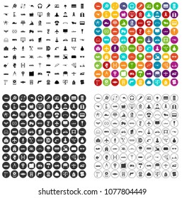 100 engineering icons set vector in 4 variant for any web design isolated on white