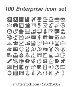 100 Enterprice-Icon-Set, Vektorgrafik