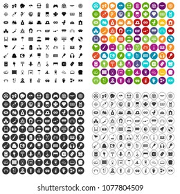 100 entertainment icons set vector in 4 variant for any web design isolated on white