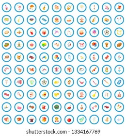100 entertainment for kids icons set in cartoon style for any design vector illustration