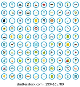 100 environment book icons set in flat style for any design vector illustration