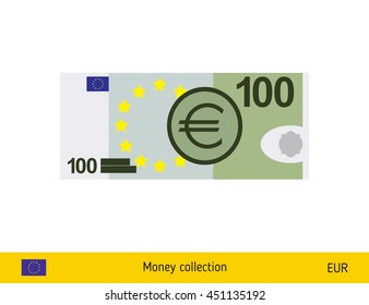 100 Euro Banknote Illustration.