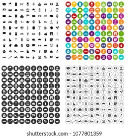 100 europe countries icons set vector in 4 variant for any web design isolated on white