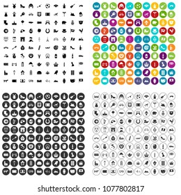 100 Europe icons set vector in 4 variant for any web design isolated on white