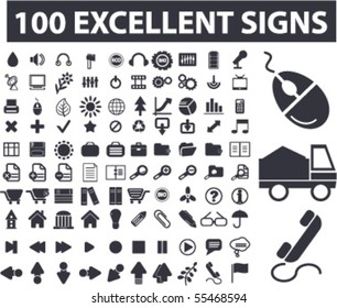 100 excelentes señales. vector