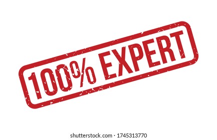 Sello de caucho 100% experto. Ilustración del vector de sellos de goma de 100% de expertos de goma - Vector
