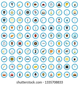 100 fable icons set in flat style for any design vector illustration