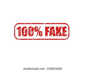 100% fake red stamp