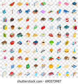 100 family icons set in isometric 3d style for any design vector illustration