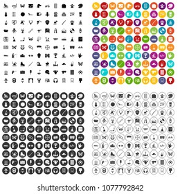 100 favorite activity icons set vector in 4 variant for any web design isolated on white