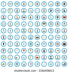 100 feeling training icons set in flat style for any design vector illustration