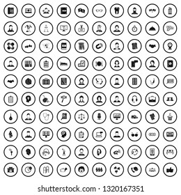 100 fellow worker icons set in simple style for any design vector illustration