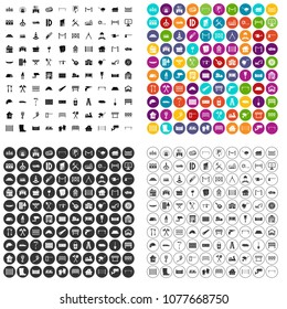 100 fence icons set vector in 4 variant for any web design isolated on white