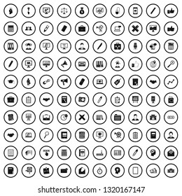 100 finance icons set in simple style for any design vector illustration