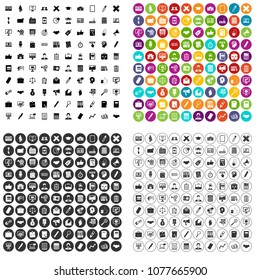100 finance icons set vector in 4 variant for any web design isolated on white