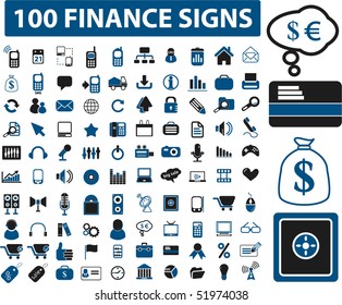 100 carteles financieros. vector