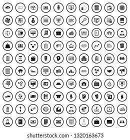 100 financial resources icons set in simple style for any design vector illustration