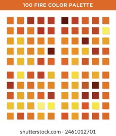 100 fire color palette or color scheme.