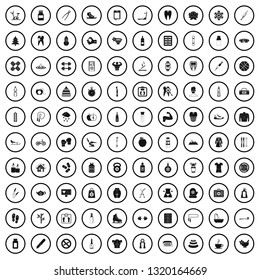 100 fit body icons set in simple style for any design vector illustration