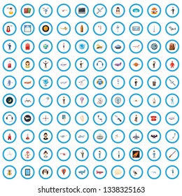 100 fly icons set in cartoon style for any design vector illustration