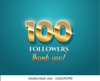 Thank You 100 Followers Images Stock Photos Vectors Shutterstock