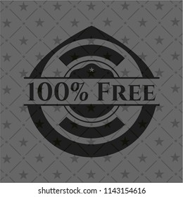 100% Free black emblem. Vintage.