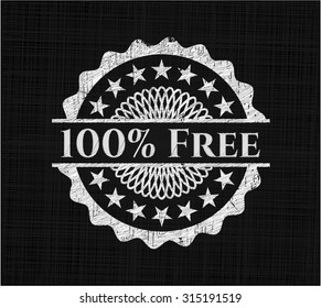 100% Free chalkboard emblem on black board