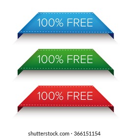 100% free corner ribbon