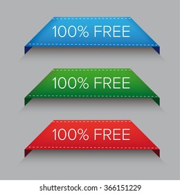 100% free corner ribbon