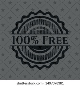 100% Free dark emblem. Retro. Vector Illustration. Detailed.