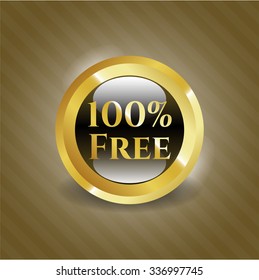 100% Free gold shiny badge