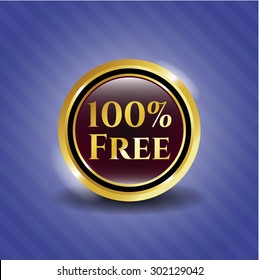 100% Free gold shiny emblem