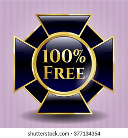 100% Free gold shiny emblem