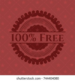 100% Free realistic red emblem