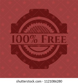 100% Free red emblem