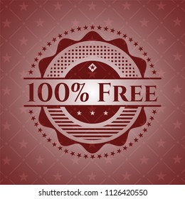 100% Free red emblem