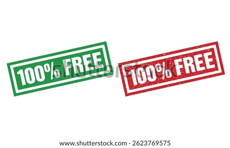 100% Free red stamp vector template