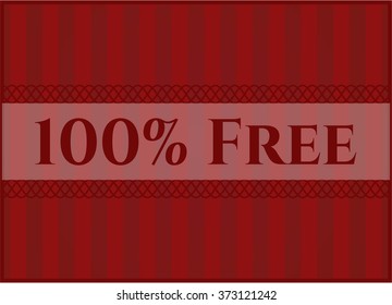 100% Free retro style card or poster