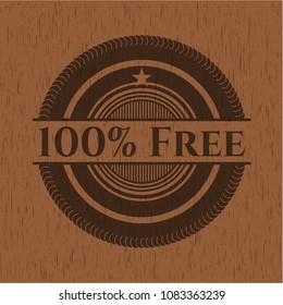 100% Free retro style wood emblem
