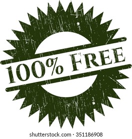 100% Free rubber stamp with grunge texture