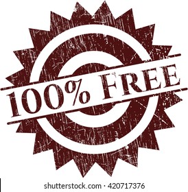 100% Free rubber stamp with grunge texture