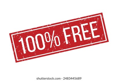100% Free Rubber Stamp Seal Vector illustration isolated on white background