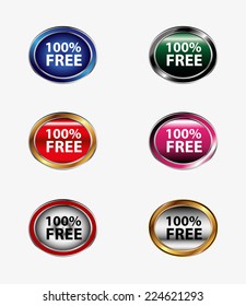 100 free sign button set 