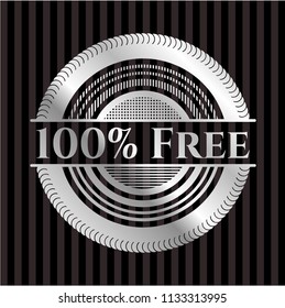 100% Free silver badge or emblem