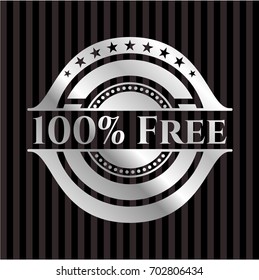 100% Free silver badge or emblem